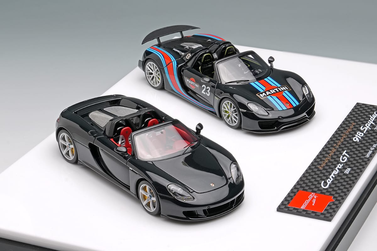 【モデルカーズ】911至上主義のモデルカー市場に一石を投じられるか!?【Porsche カレラGT＆918スパイダー】